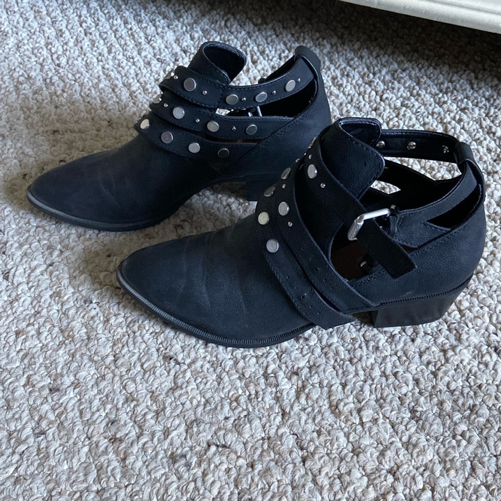 Circus by Sam Edelman black booties with stud details; worn once